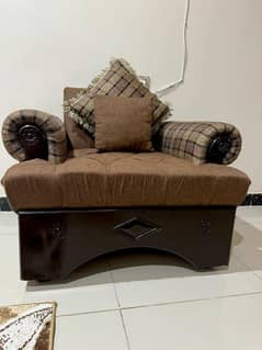 6 seater wooden sofa set