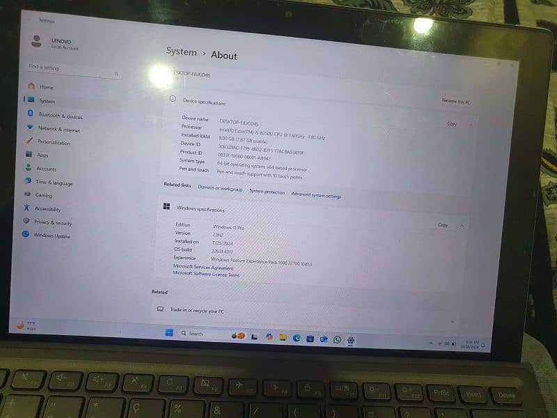 Lenovo Laptop - 8th Gen Core i5 with 8GB RAM and 256GB SSD 1