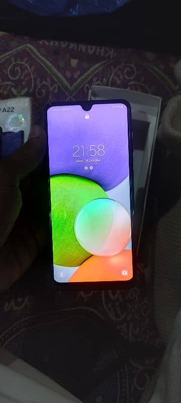 samsung A22 4+128 with box 1