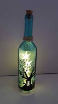 LED light fairy tale glass bottle