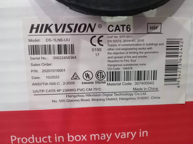 Cat 6 Cable / networking / cctv Cameras / Hikvision / ip cameras 2