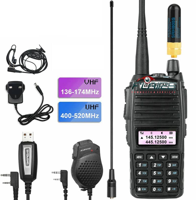 Baofeng UV 82 Brand new walkie talkie - Two way radio set 8W longrange 4