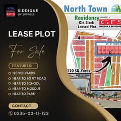 LEASED 120 SQ. YARDS PLOT FOR SALE IN NORTH TOWN RESIDENCY - PHASE 1