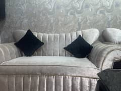 7 SEATER GREY OFF WHITE CLEAN SOFA AVAILABLE FOR SALE