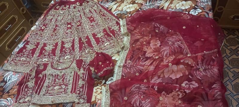 Bridal Lehnga Dress, Red Color. 0