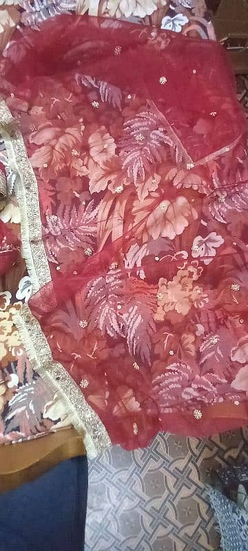 Bridal Lehnga Dress, Red Color. 7