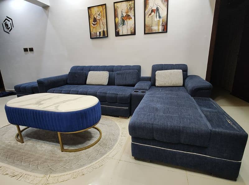 Jute fabric on demand made sofa set 2