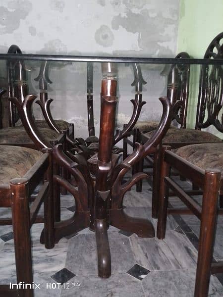 unused dining table set with six chairs 2