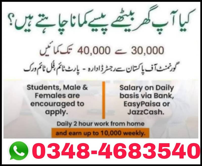 Online Job Available in Pakistan 4