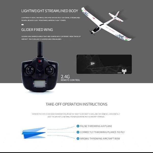 New 5ch Rc Plane with remote Ready to Fly 2