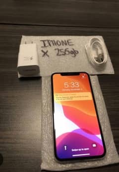 Iphone X pta approved 256 Gb (Black color,100% battery health)