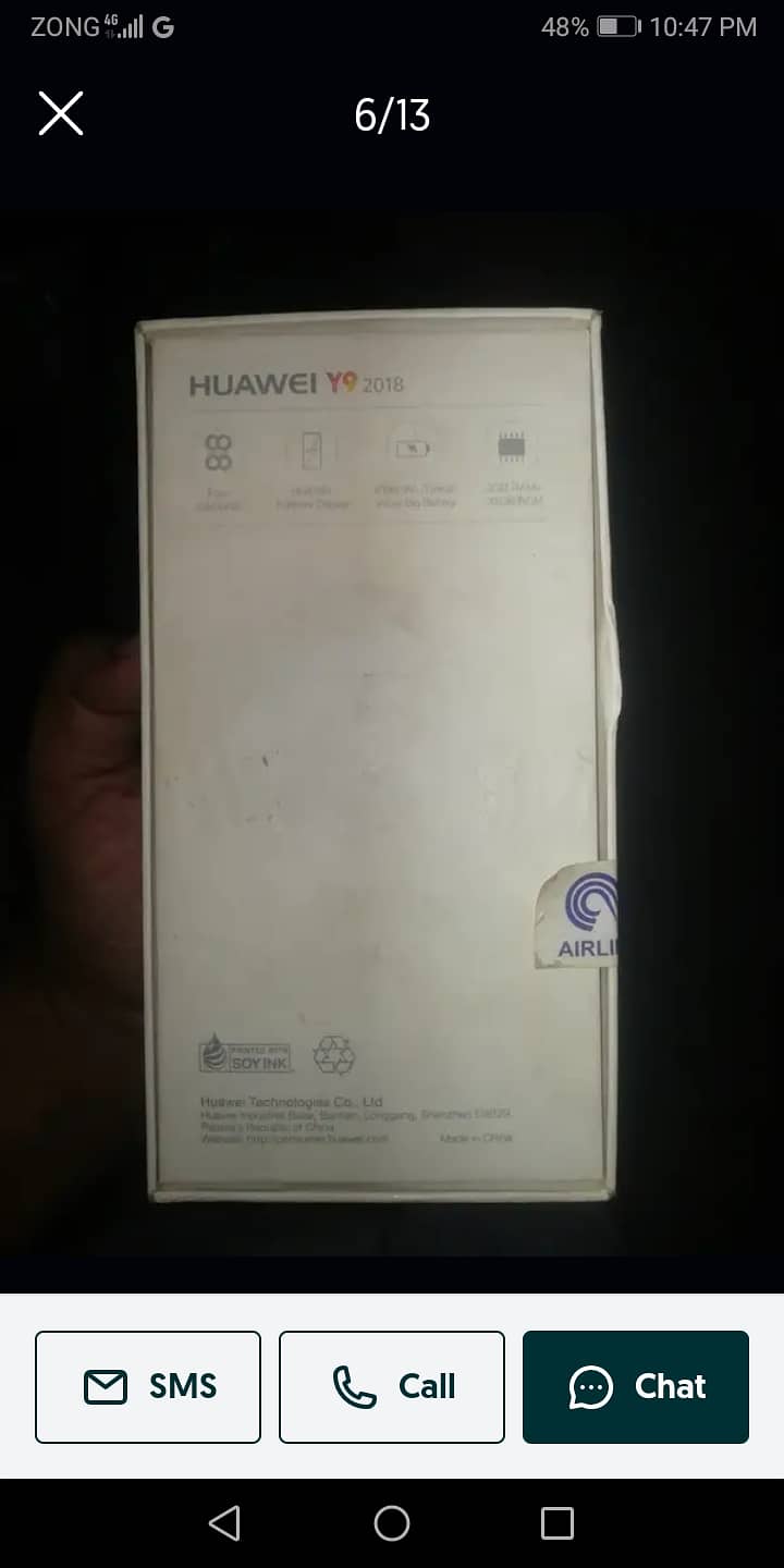 Huawei y9 2018 3+32 gb all OK box sath hai 4