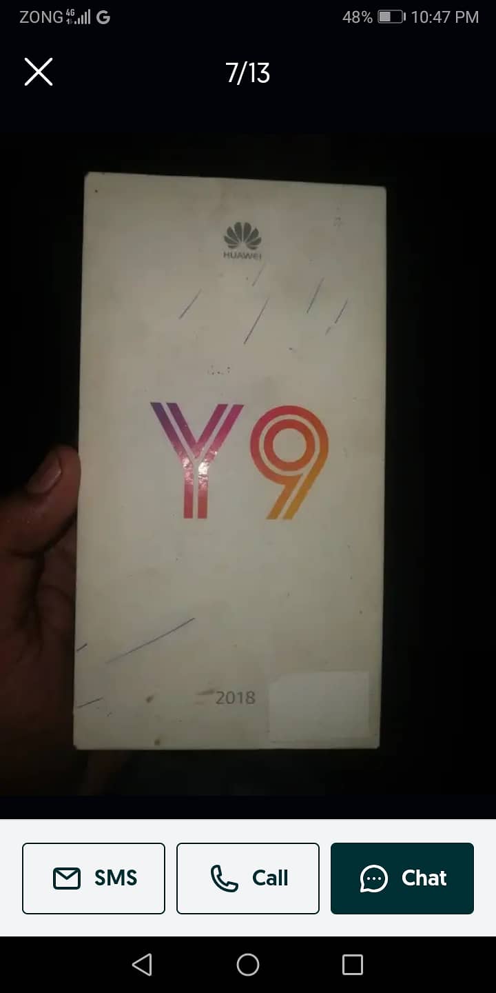 Huawei y9 2018 3+32 gb all OK box sath hai 5