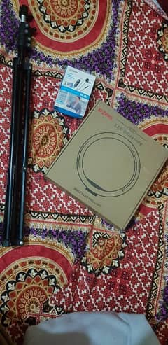 Boya M1 Microphone & Tripod with ring light Absolute New Condition