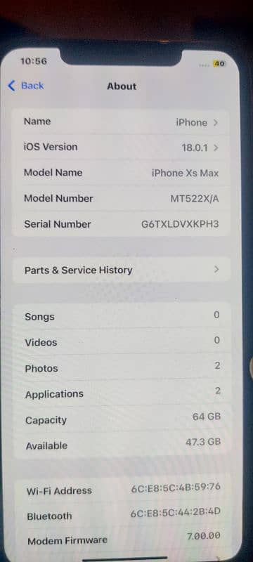 xsmax (64gb) 4