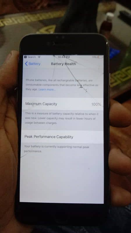 Iphone 6s PTA Approved 100 percent Battery Health Touch thora break ha 2