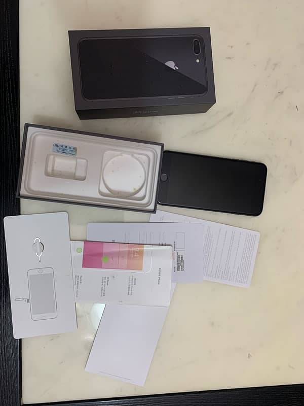 IPhone 8 Plus, PTA approved with original box and adapter 9