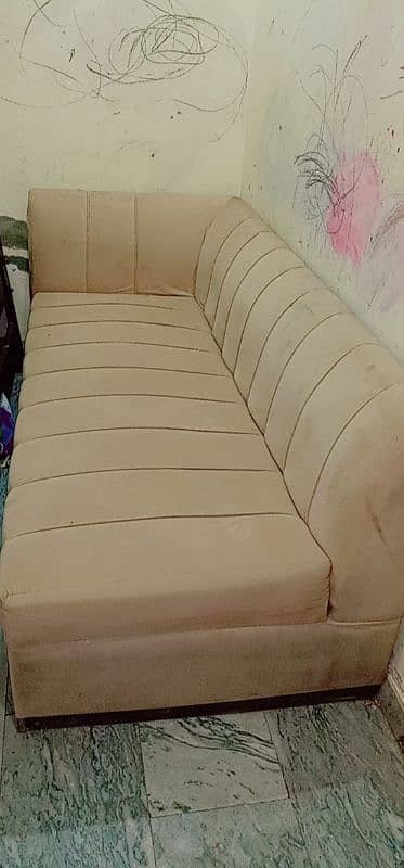 L shape sofa off white colour 2