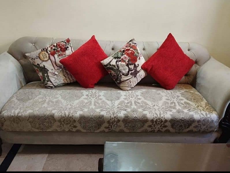 Five seater sofa + Table Cushions 6