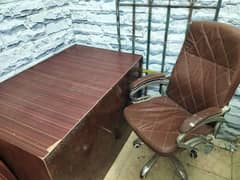 office table and office chair