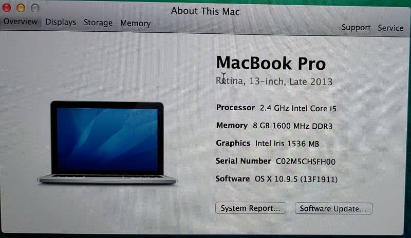 MacBook Pro core i5 2.4 13inch Retina. 5