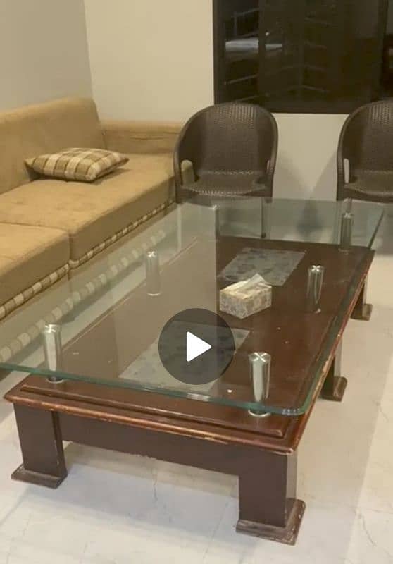 8 seeter dining table with 8 mm glass 1