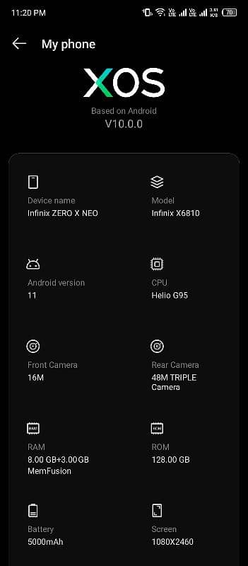 Infinix Zero X Neo (8/128) 48 Megapixels -60x Zoom 6