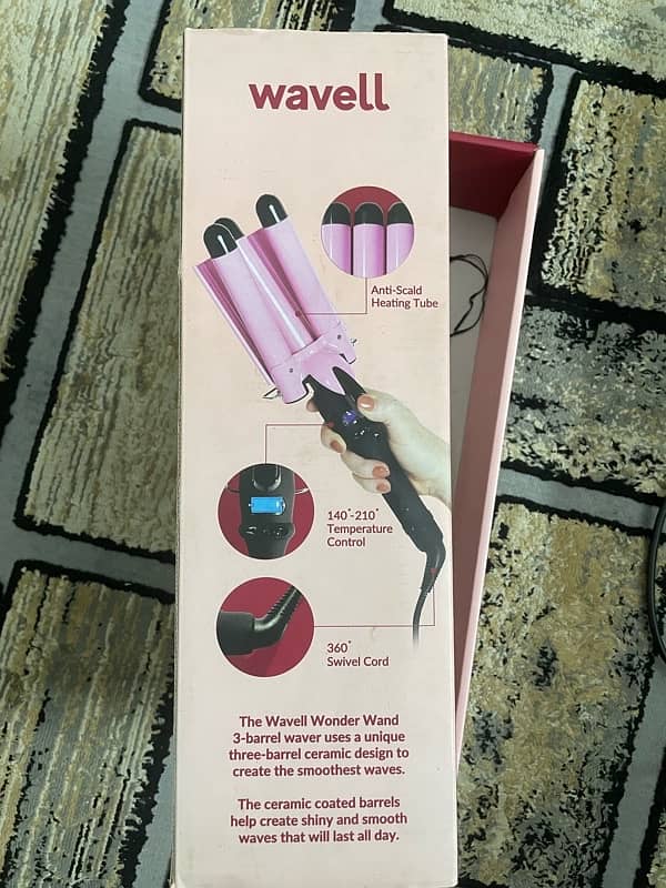 Wavell 3 Barrel Curling Ceramic Waver Hair Curler 32mm 8