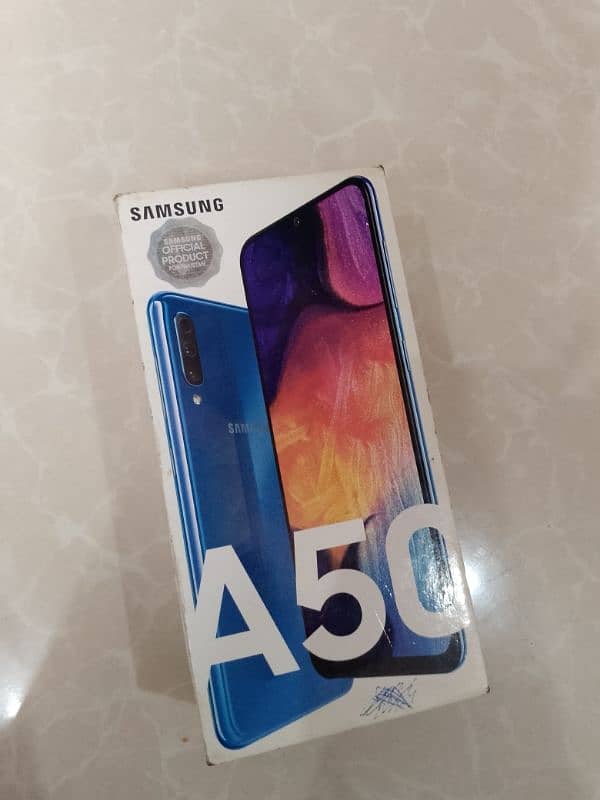 Samsung A50 with box 1