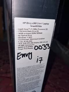 Envy 360, i7 13th gen