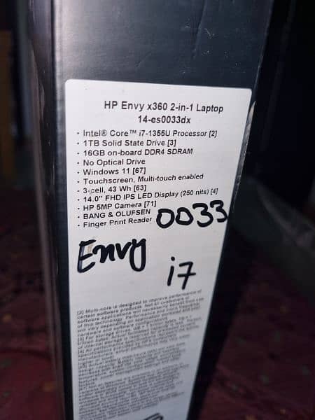 Envy 360, i7 13th gen 0