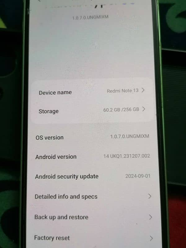 Redmi not 13 complete Saman ke Sath 256gb 0