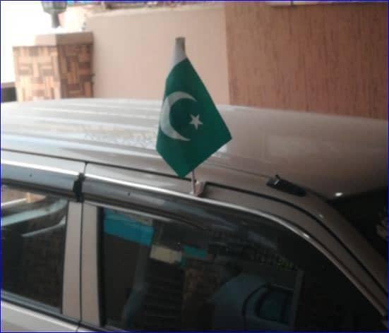 Pakistan flag + car flag pole , Call 0300-2517790 , from gujranwala 1