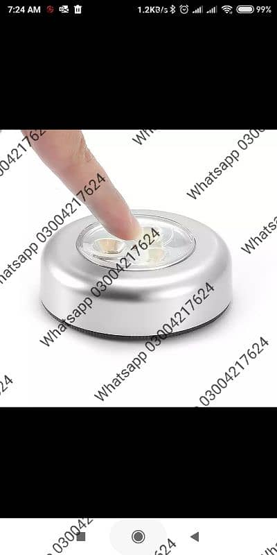 LED Tap wall Light, Stick on Push Button Touch Lights Battery P 4