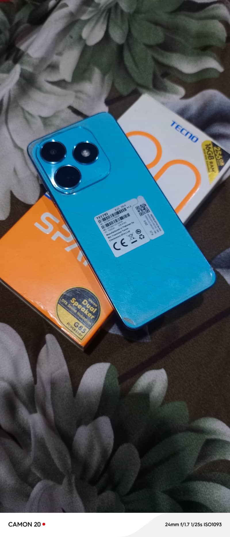 Tecno spark 20.16 . 256 . gb 10/10 condition full box 0