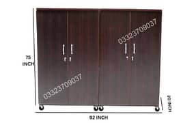 6x8 feet 16" Wooden cupboard - Wardrobe almari cabinet 0