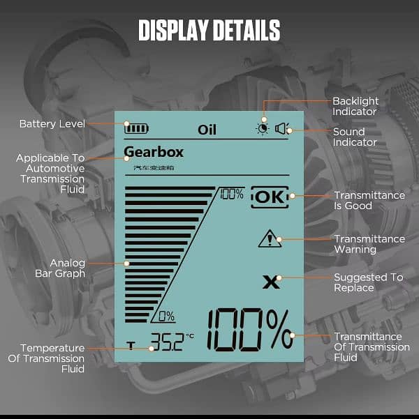 AUTOOL Engine Oil Tester, Automotive Engine Oil Transparency Dete 2