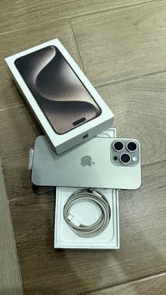 Iphone 15pro Max 256 GB, PTA Approved, LLA, Natural titanium