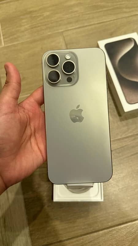 Iphone 15pro Max 256 GB, PTA Approved, LLA, Natural titanium 2