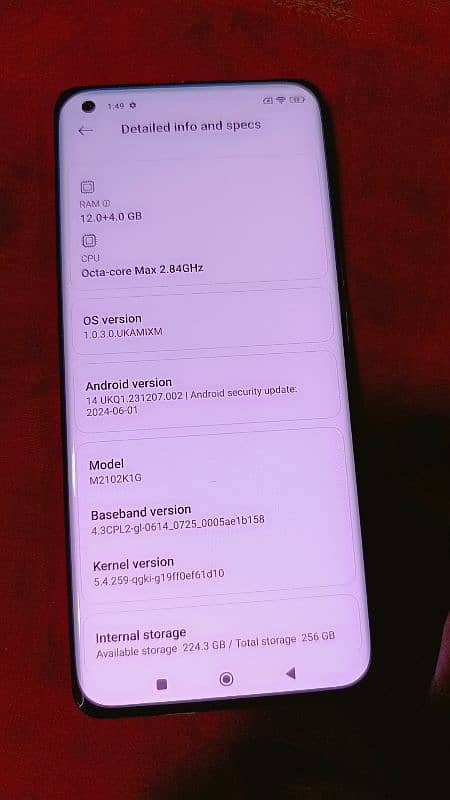 Xiaomi 11ultra 12+4GB ram 256GB 888Snapdragon proser deule LCD display 4