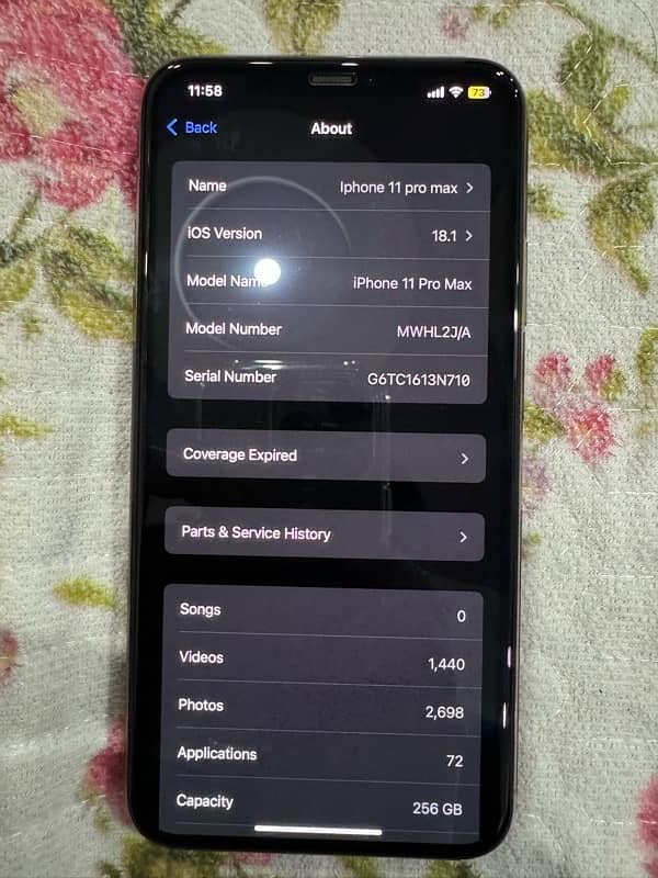 IPhone 11 Pro Max 256 gb Pta approved 10/10 12