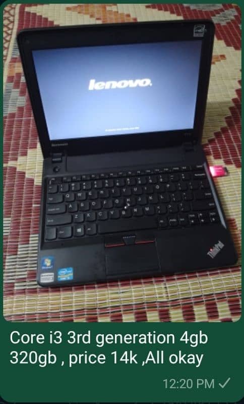 lenovo core i3 3rd generation 4gb ram 320gb hard laptop all okay 1