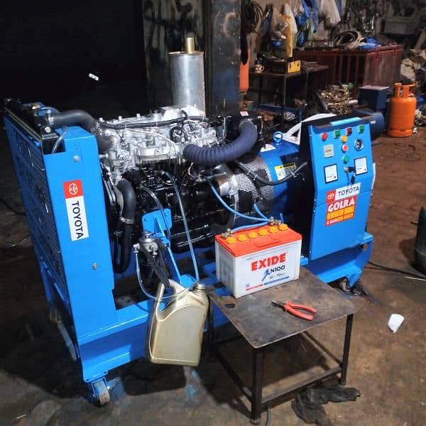 25kva diesel generator Toyota 2L engine diesel gas LPG  with petrol 7