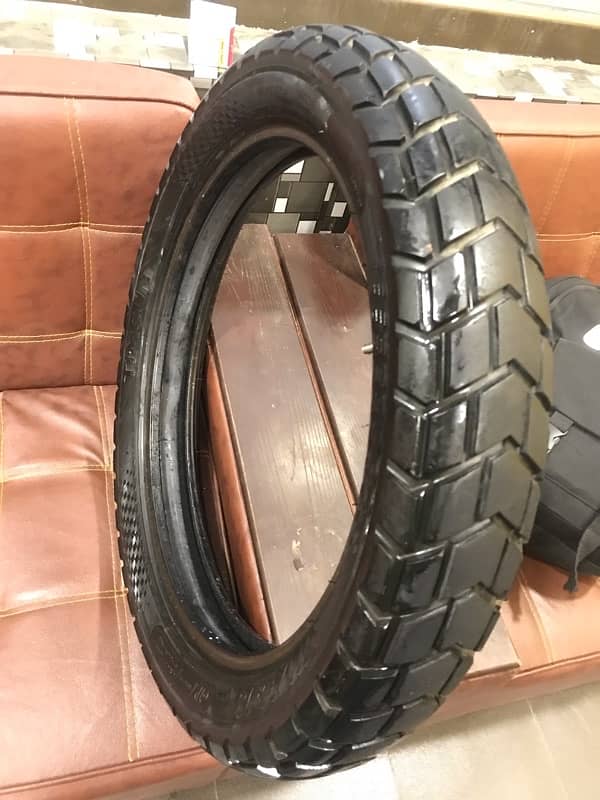 Timsum Tyre 110/90/18 For Yamaha YBR, YBZ And Suzuki GS 150 1