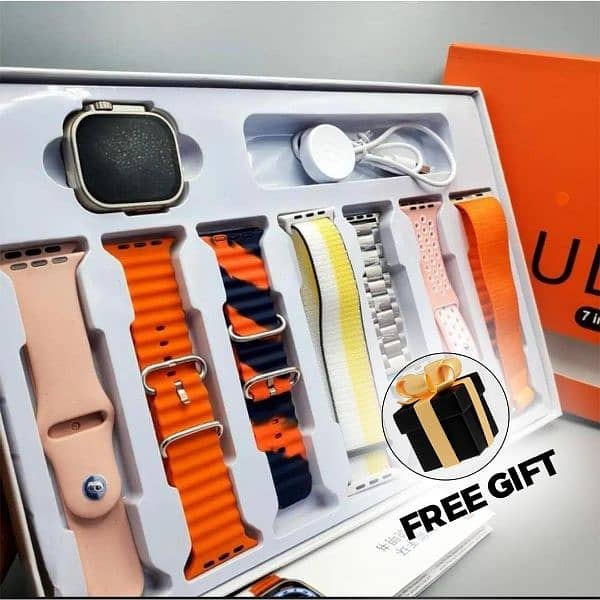 7 In 1 Ultra Smart Watch With Free Gift 2