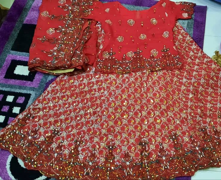 bridal lehnga Red + Red n purple 1