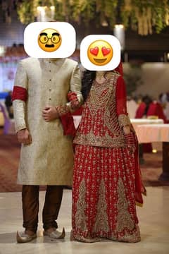 Beautiful Red Bridal Lehenga with Short Shirt