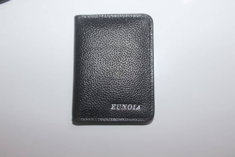 genuine Leather card holder with currency pocket 0