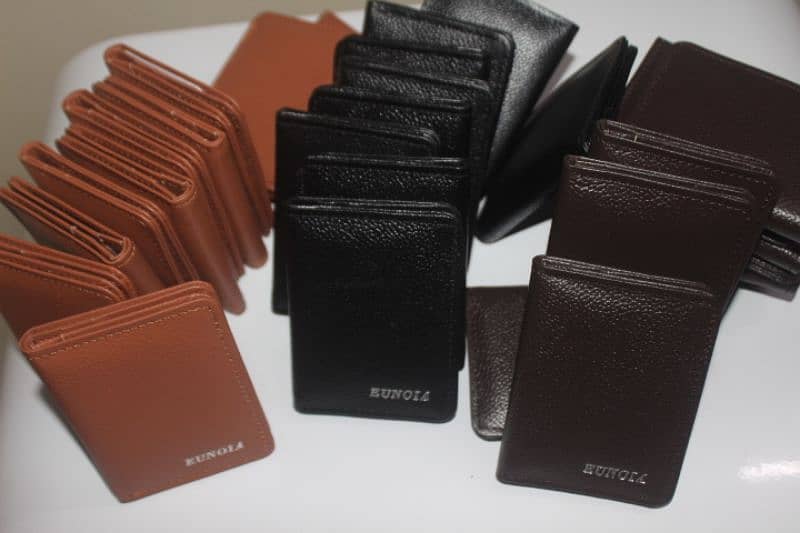 genuine Leather card holder with currency pocket 3