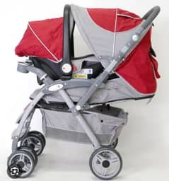 red big pram/stroller